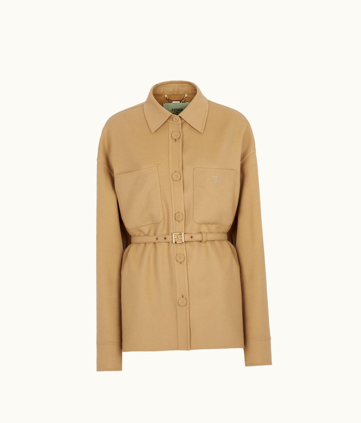 Fendi Fendi Jacket - Beige Wool Go-To Jacket