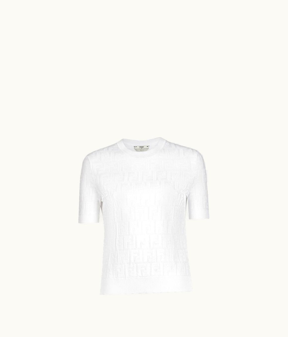 Fendi Fendi Sweater - White Viscose And Cotton Sweater