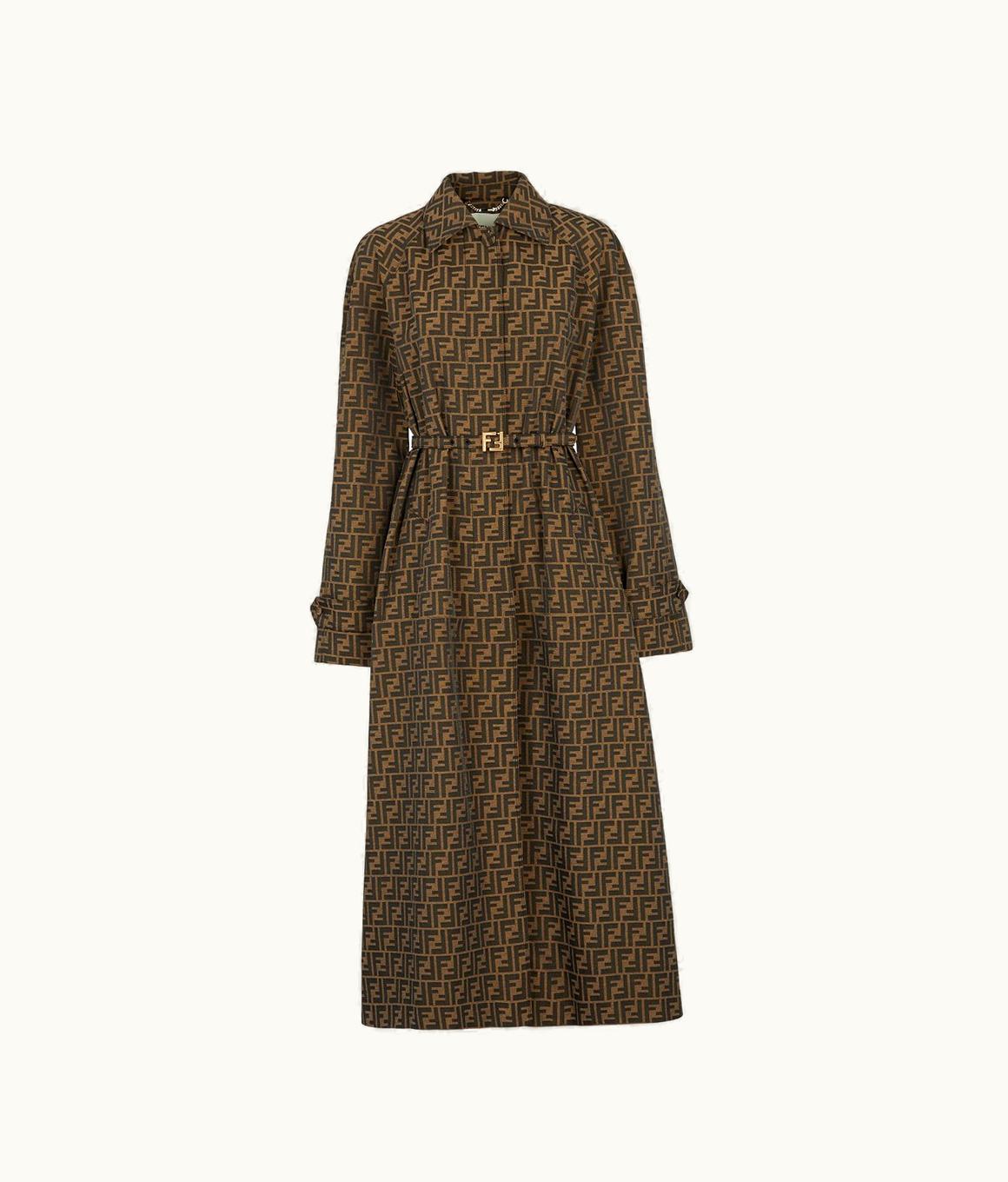 Fendi Fendi Overcoat - Brown FF Canvas Trench Coat