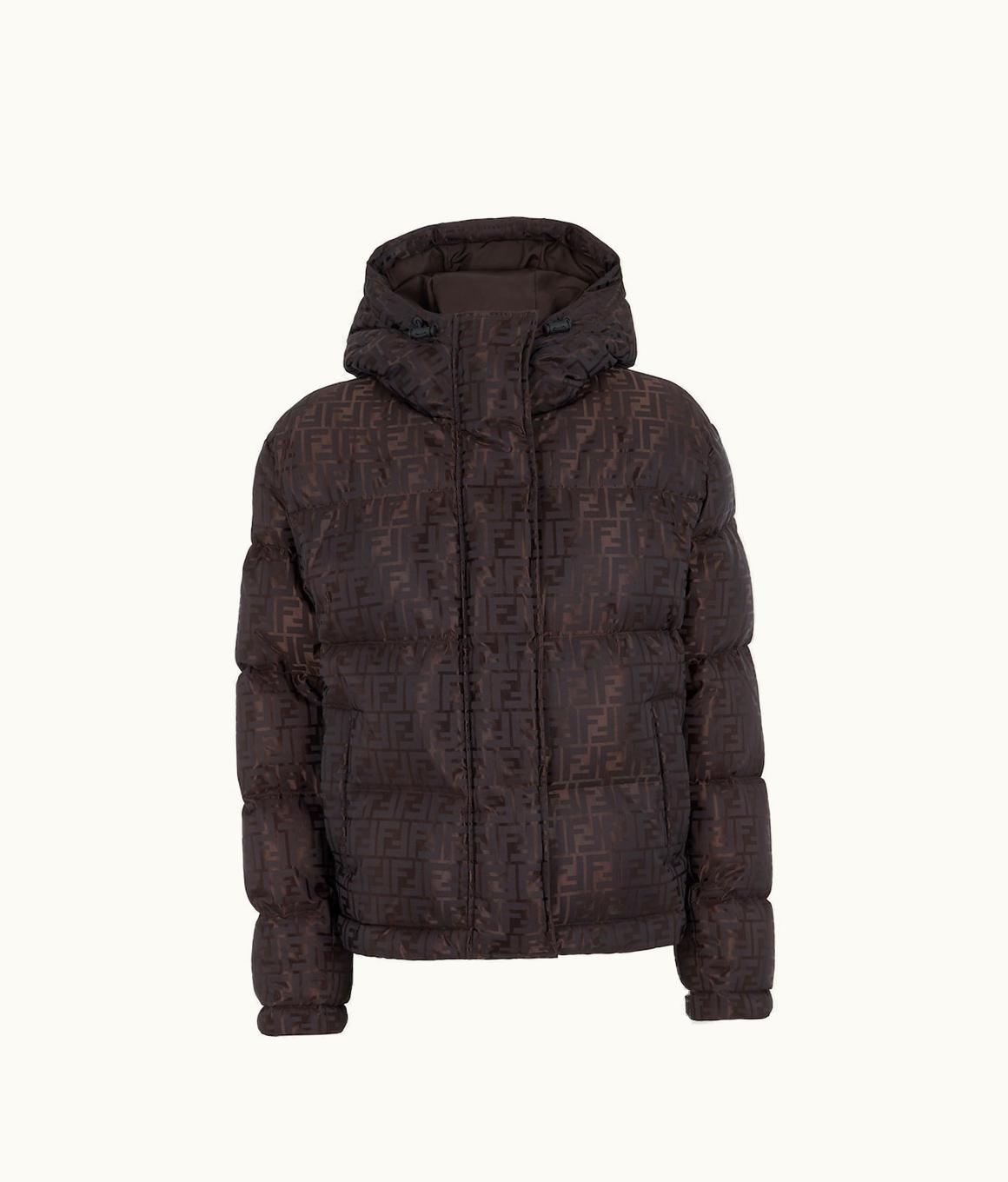 Fendi Fendi Down Jacket - Brown Tech Fabric Down Jacket