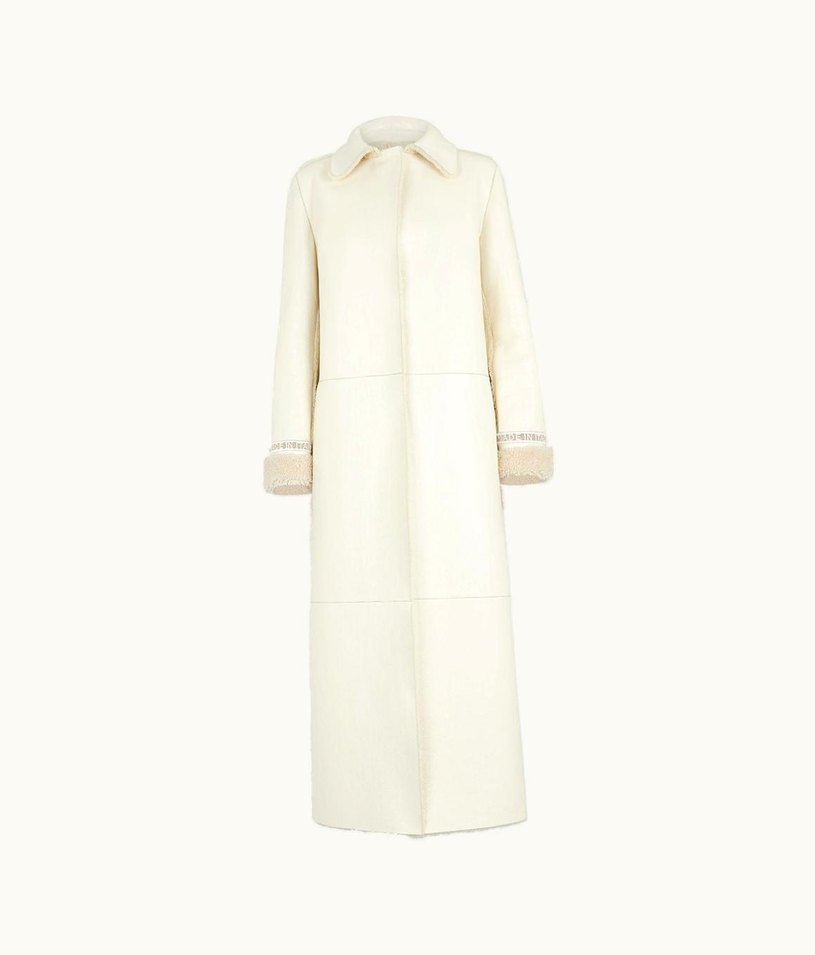 Fendi Fendi Coat - White Leather And Shearling Coat