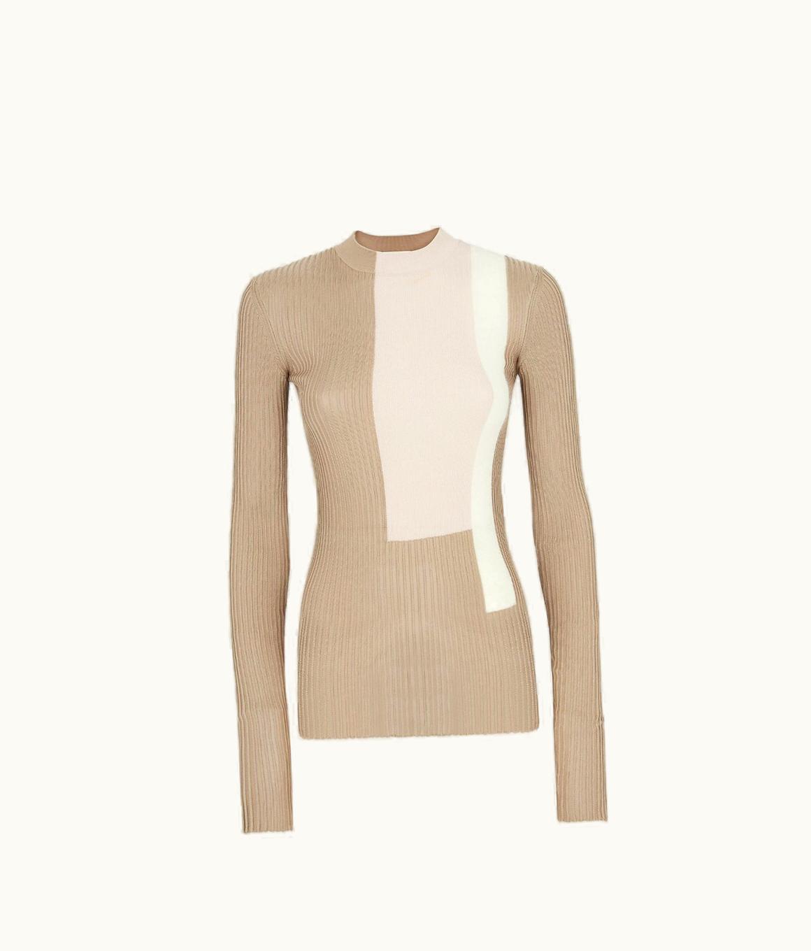 Fendi Fendi Top - Beige Viscose And Silk Top