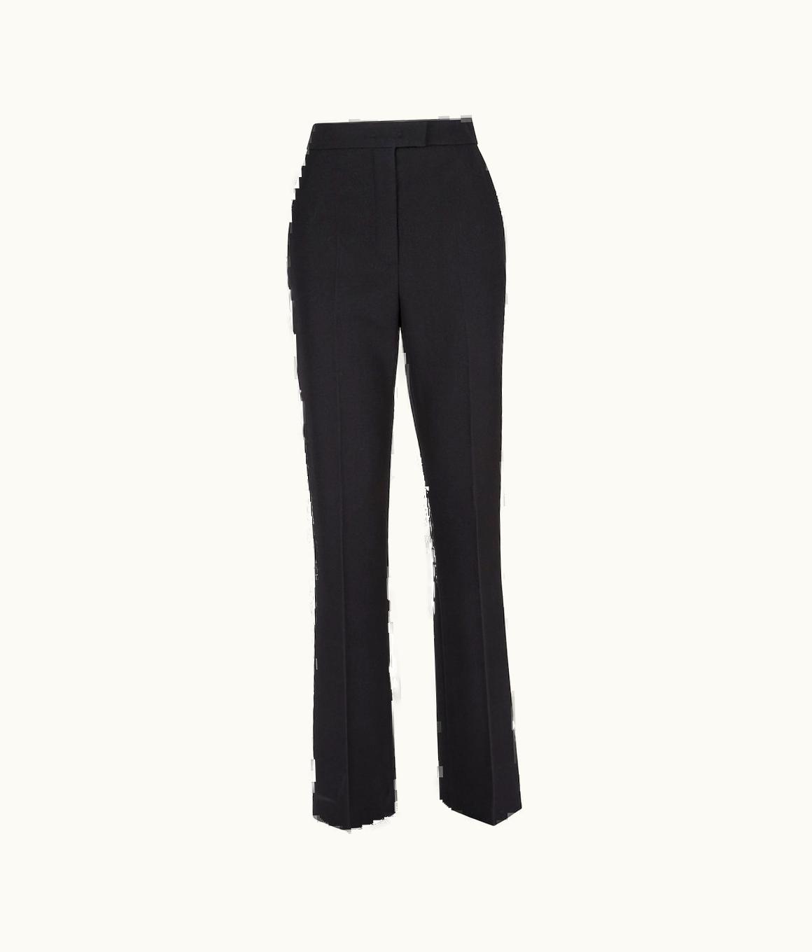 Fendi Fendi High-Waisted Slim-Fit Flare Wool Pants Black