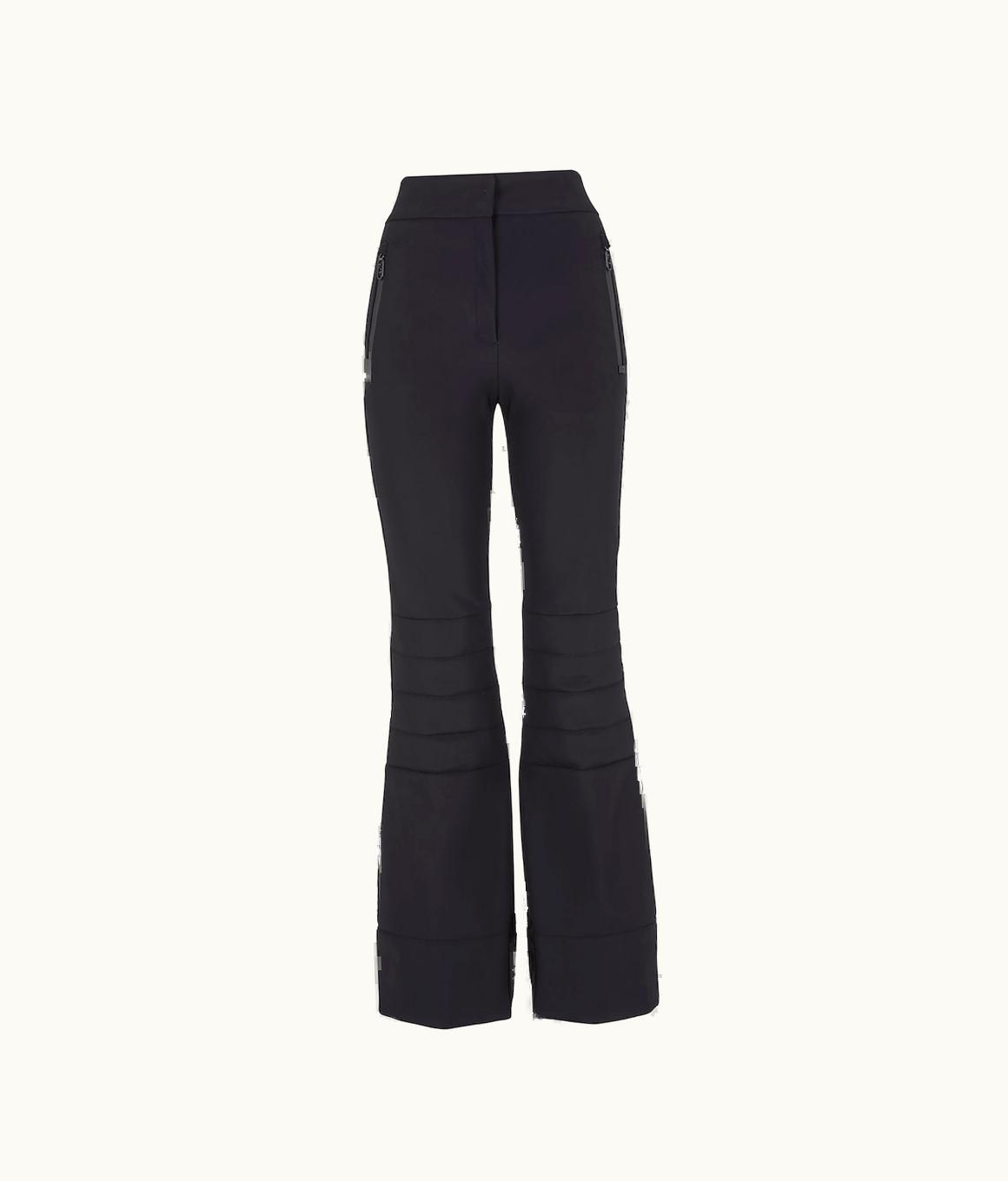 Fendi Fendi FF Ski Pants - Black Tech Fabric Flared High-Waisted Pants