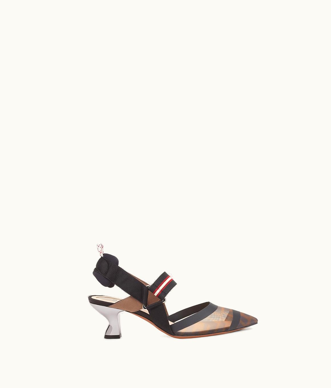 Fendi Fendi Colibrì - Multicolor Tech Mesh Medium-Heel Slingbacks