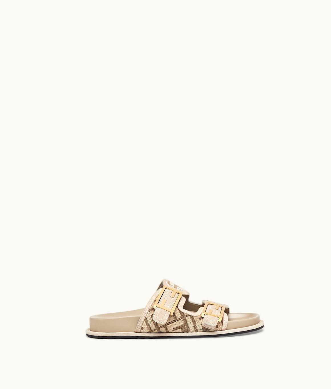 Fendi Fendi Feel - Dove Gray FF Chenille Slides