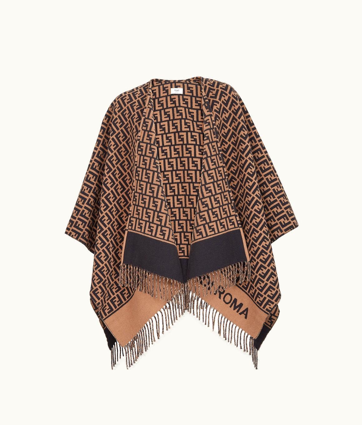 Fendi Fendi Poncho - Brown Wool And Cashmere Poncho