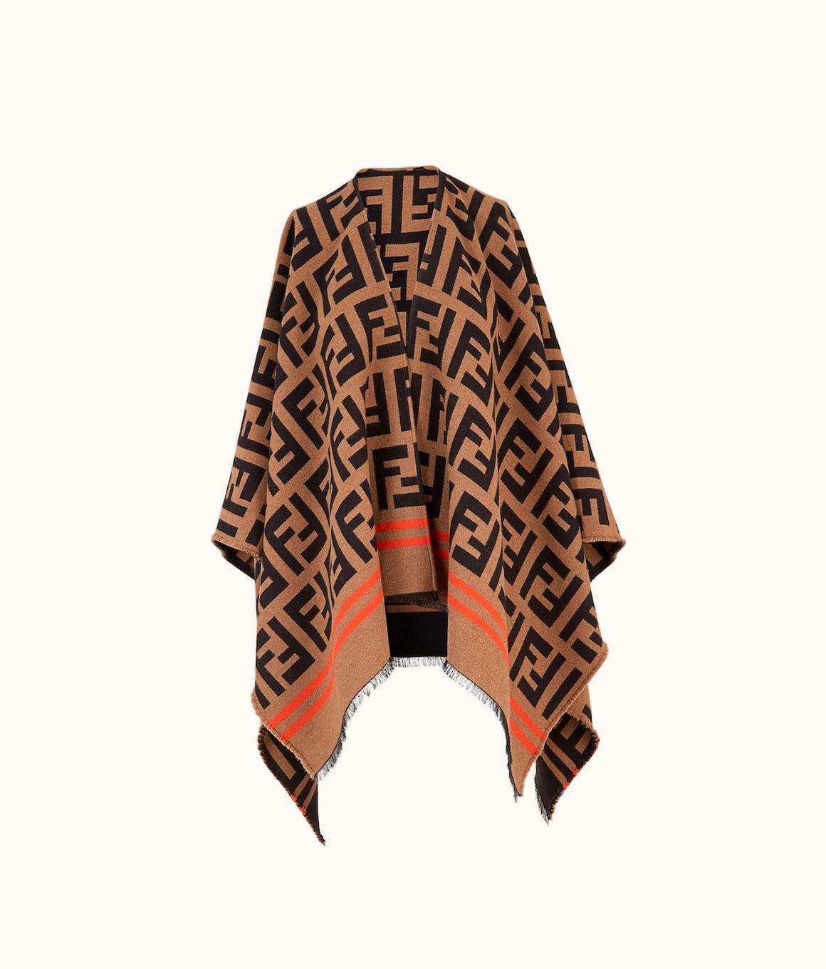 Fendi Fendi FF Poncho - Multicolor Wool And Silk Poncho