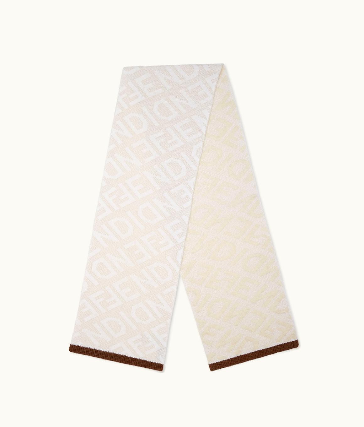 Fendi Fendi Scarf - Cream Cashmere And Mohair Scarf