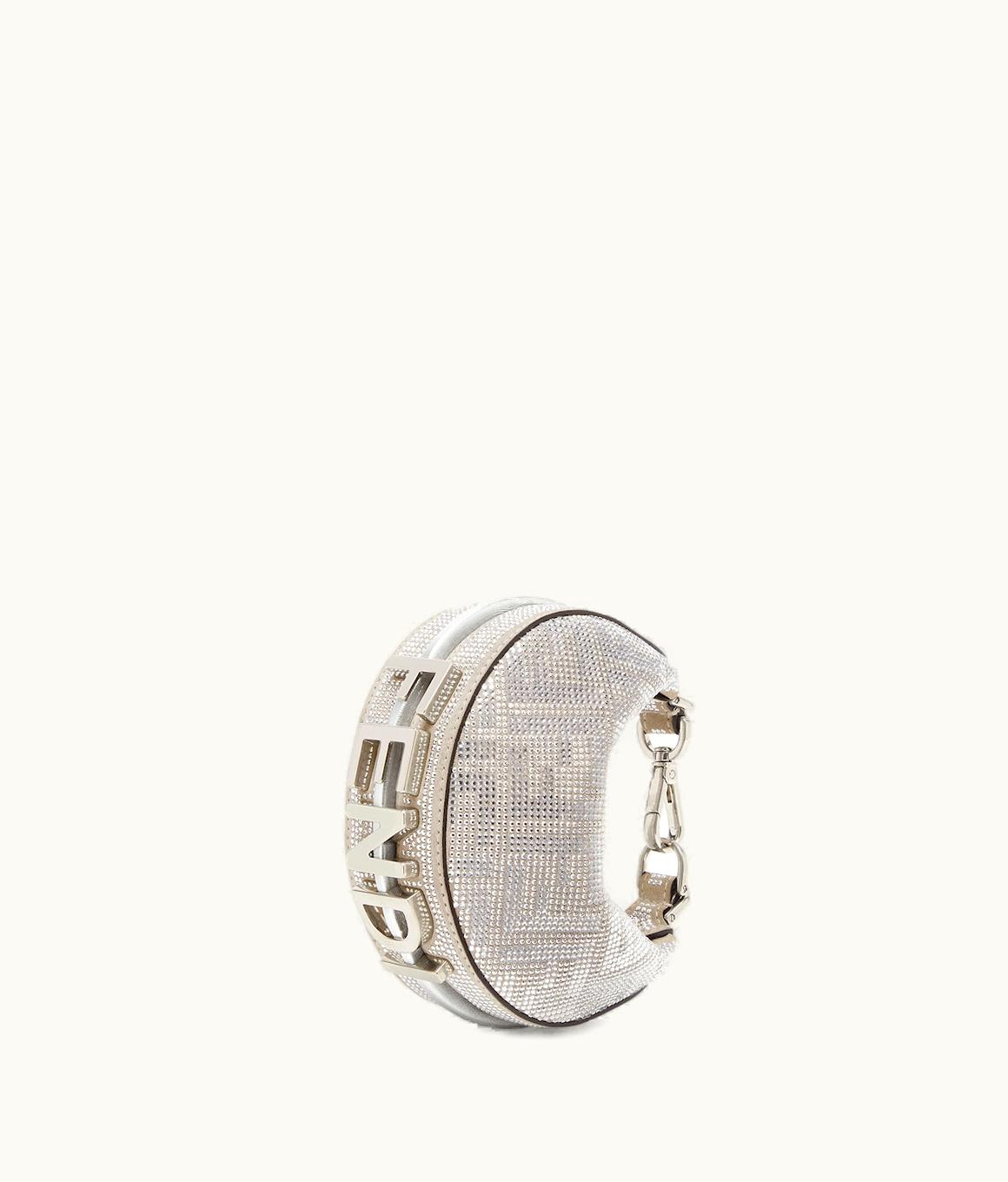 Fendi Nano Fendigraphy - Silver Crystals Charm