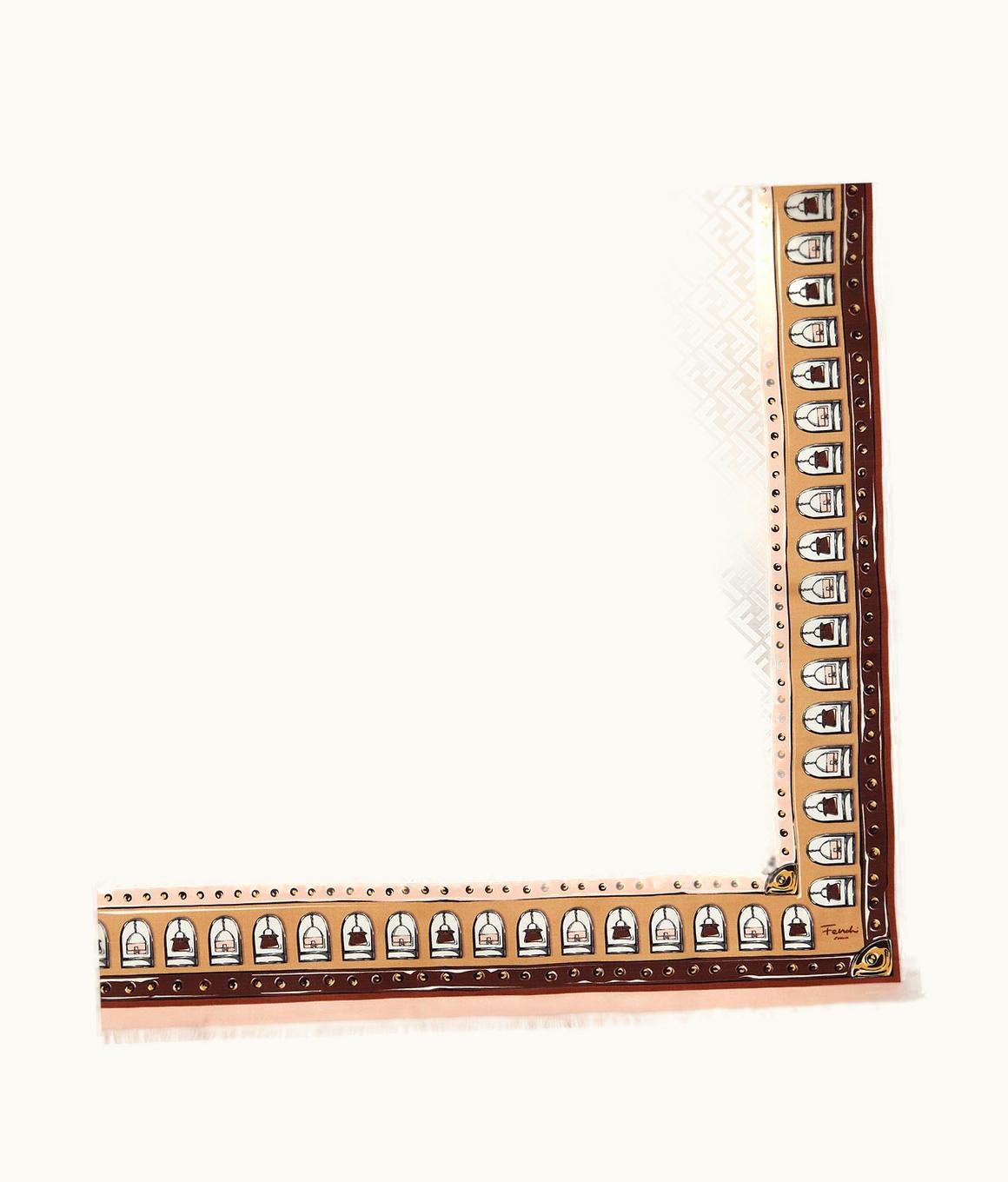 Fendi Fendi Shawl - Brown Cashmere Wool And Silk Shawl