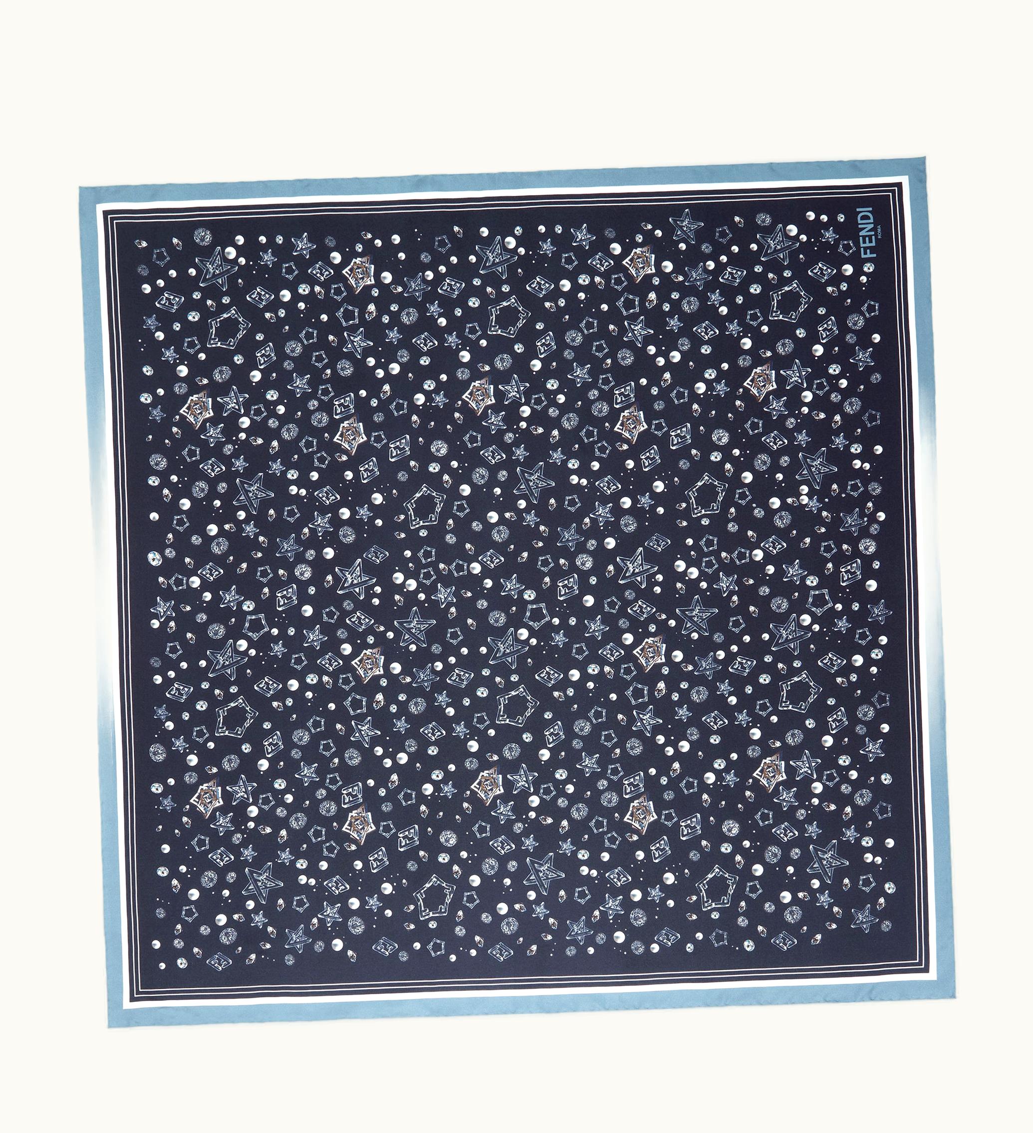 Fendi Fendi Starry Sky Foulard - Blue Silk Foulard