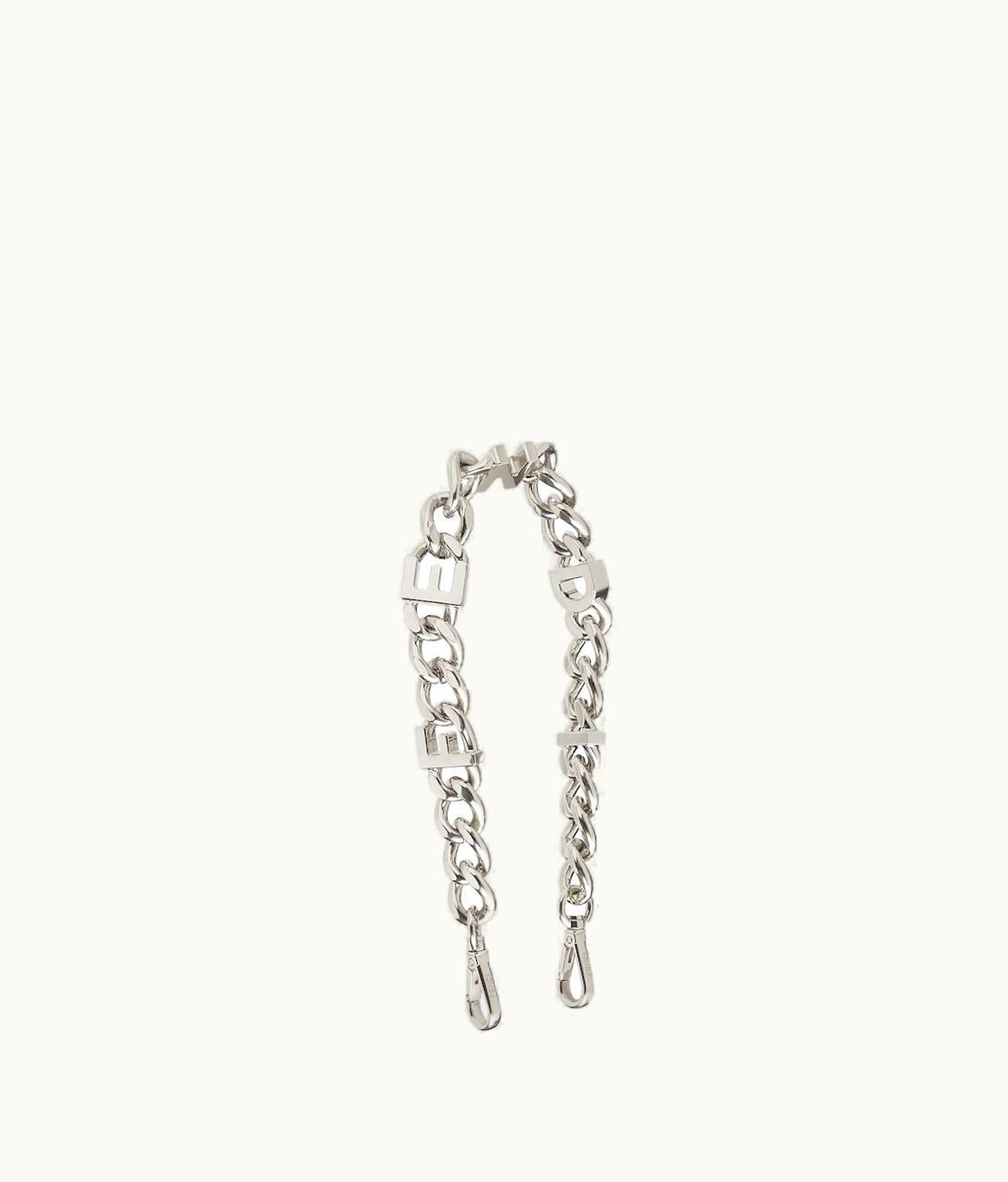 Fendi Fendi Strap You Mesh Chain Shoulder Strap Silver