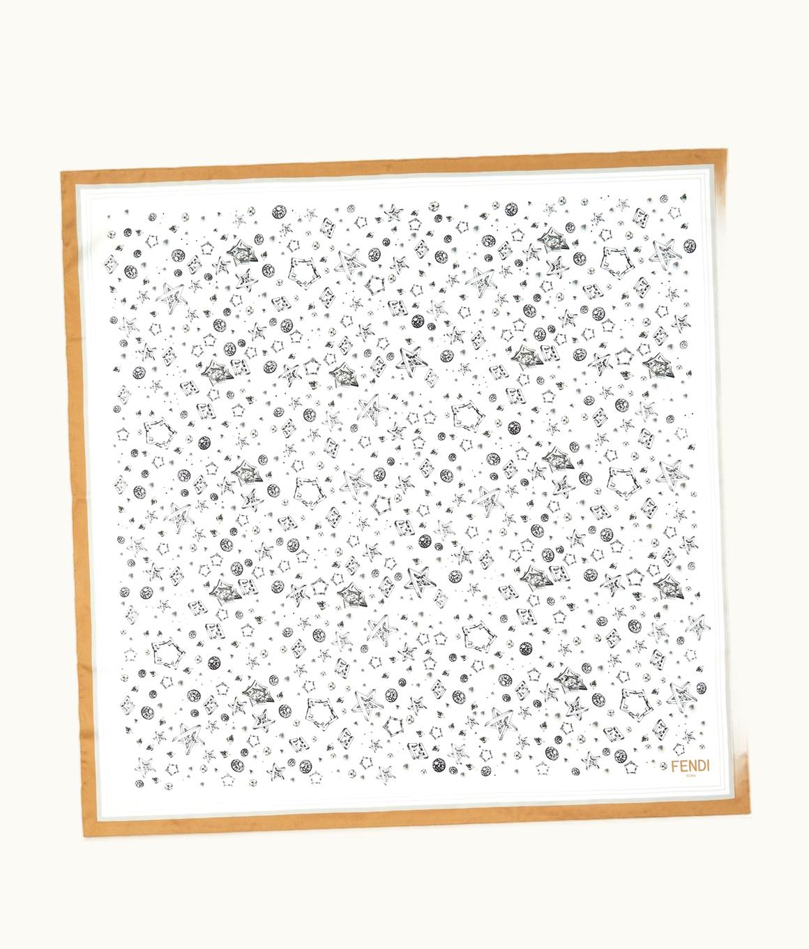 Fendi Fendi Starry Sky Foulard - White Silk Foulard