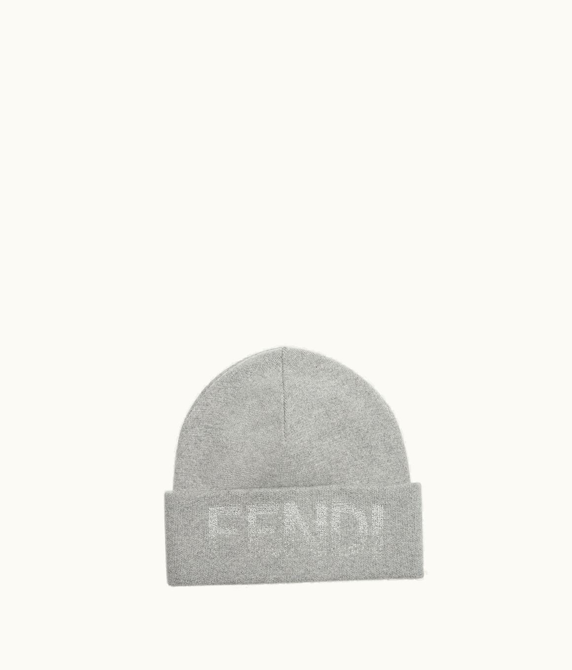 Fendi Fendi Beanie - Gray Wool And Cashmere Hat