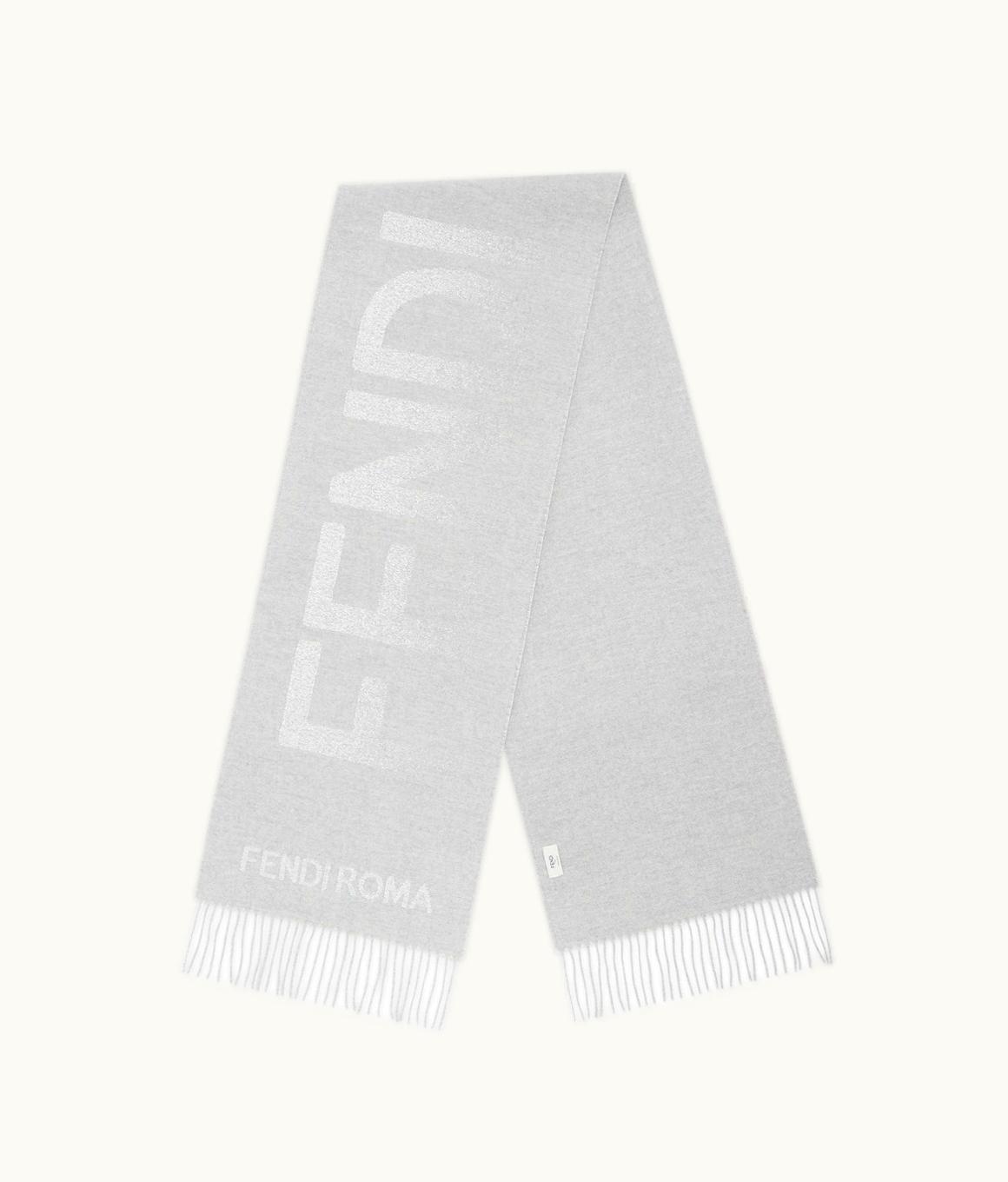 Fendi Fendi Scarf - Gray Wool And Cashmere Scarf