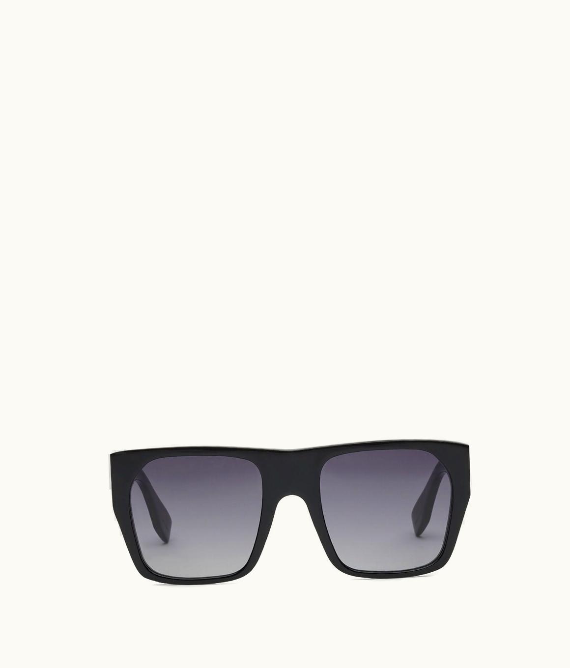 Fendi Fendi Baguette Black Acetate Square Sunglasses