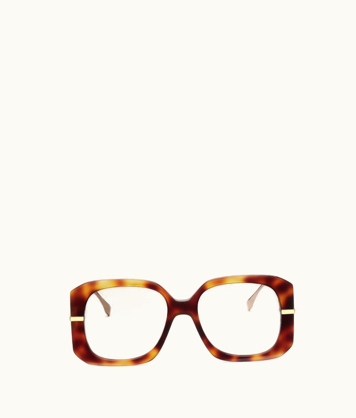 Fendi Fendi Square Fendigraphy Havana Acetate Sunglasses Gray Gradient