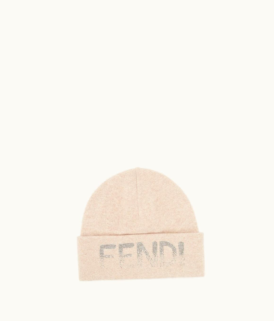 Fendi Fendi Beanie - Beige Wool And Cashmere Hat