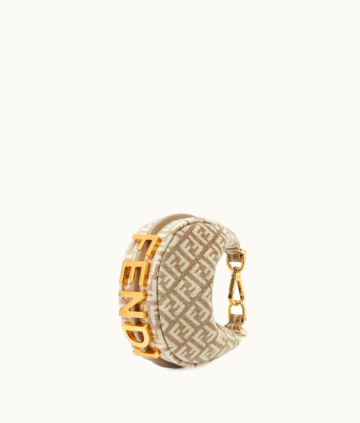 Fendi Nano Fendigraphy - Dove Gray Chenille Charm