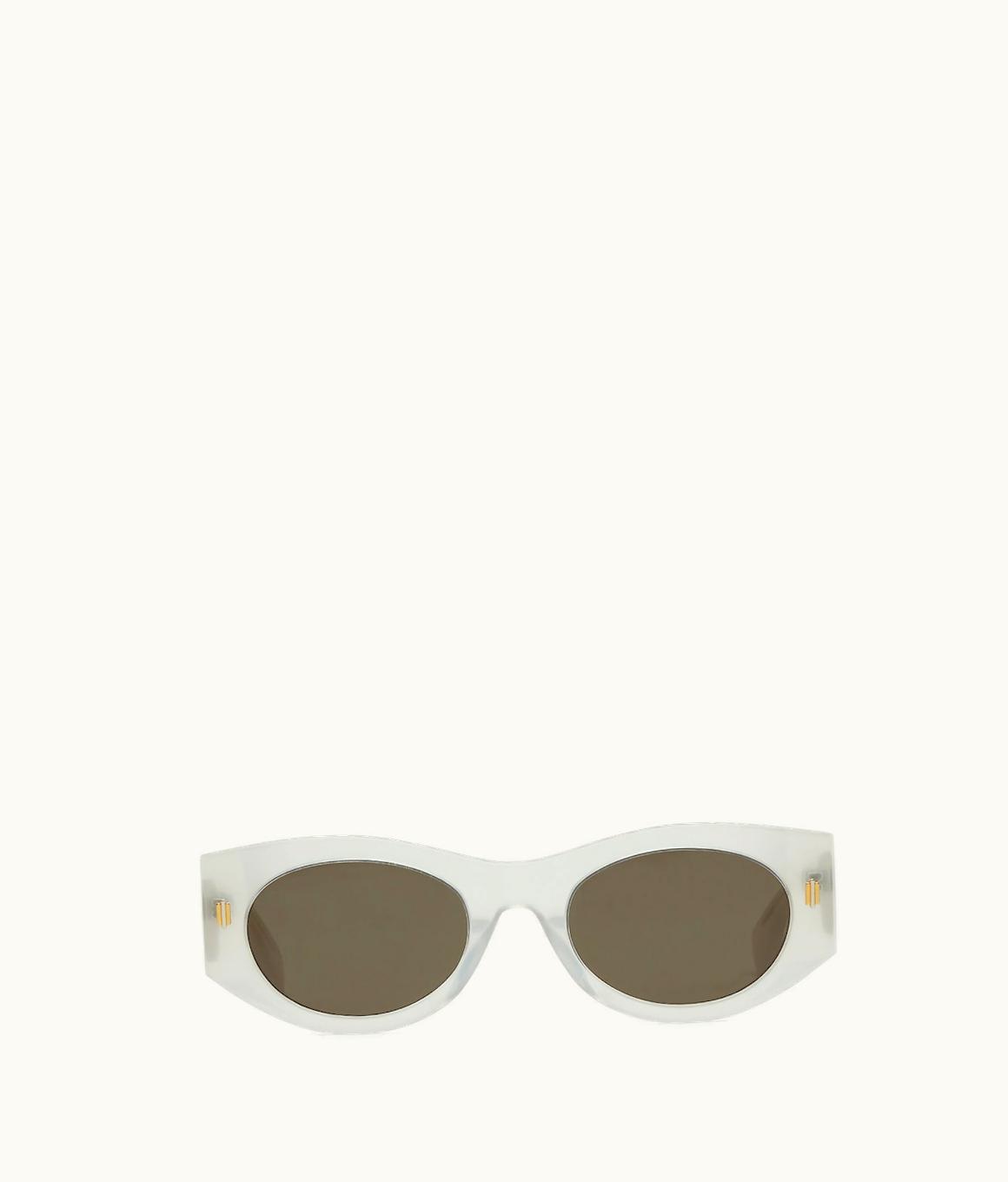Fendi Fendi Roma - Low Bridge Fit White Acetate Sunglasses