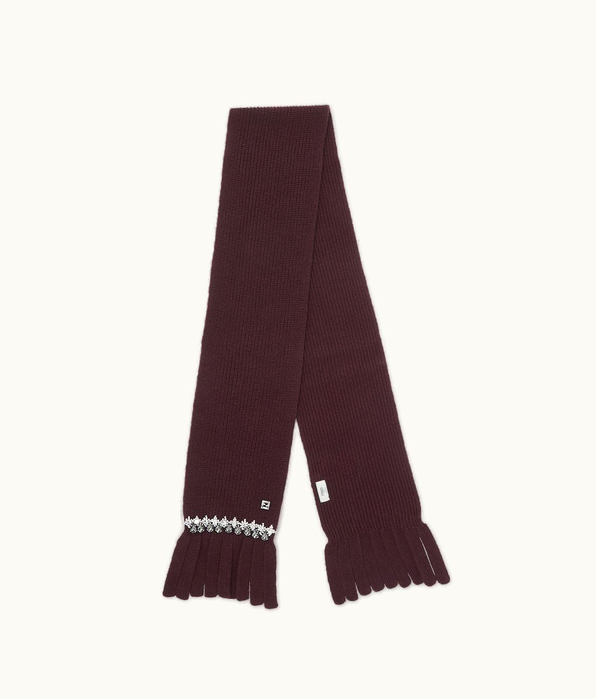 Fendi Fendi Scarf - Burgundy Wool Scarf