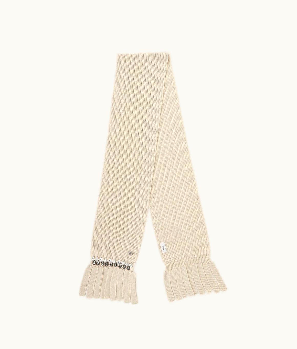 Fendi Fendi Scarf - Beige Wool Scarf