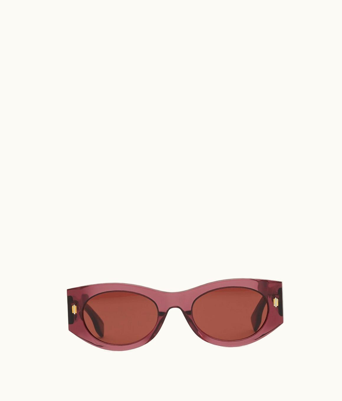 Fendi Fendi Roma Stefano Pilati Oval Sunglasses Purple