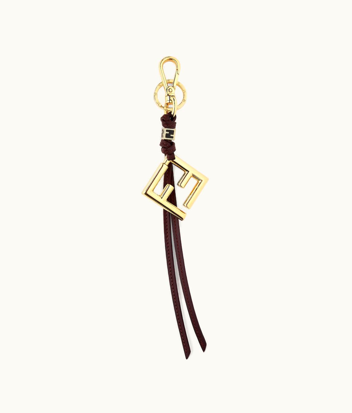 Fendi Fendi FF Diamonds Charm - Burgundy Leather Charm