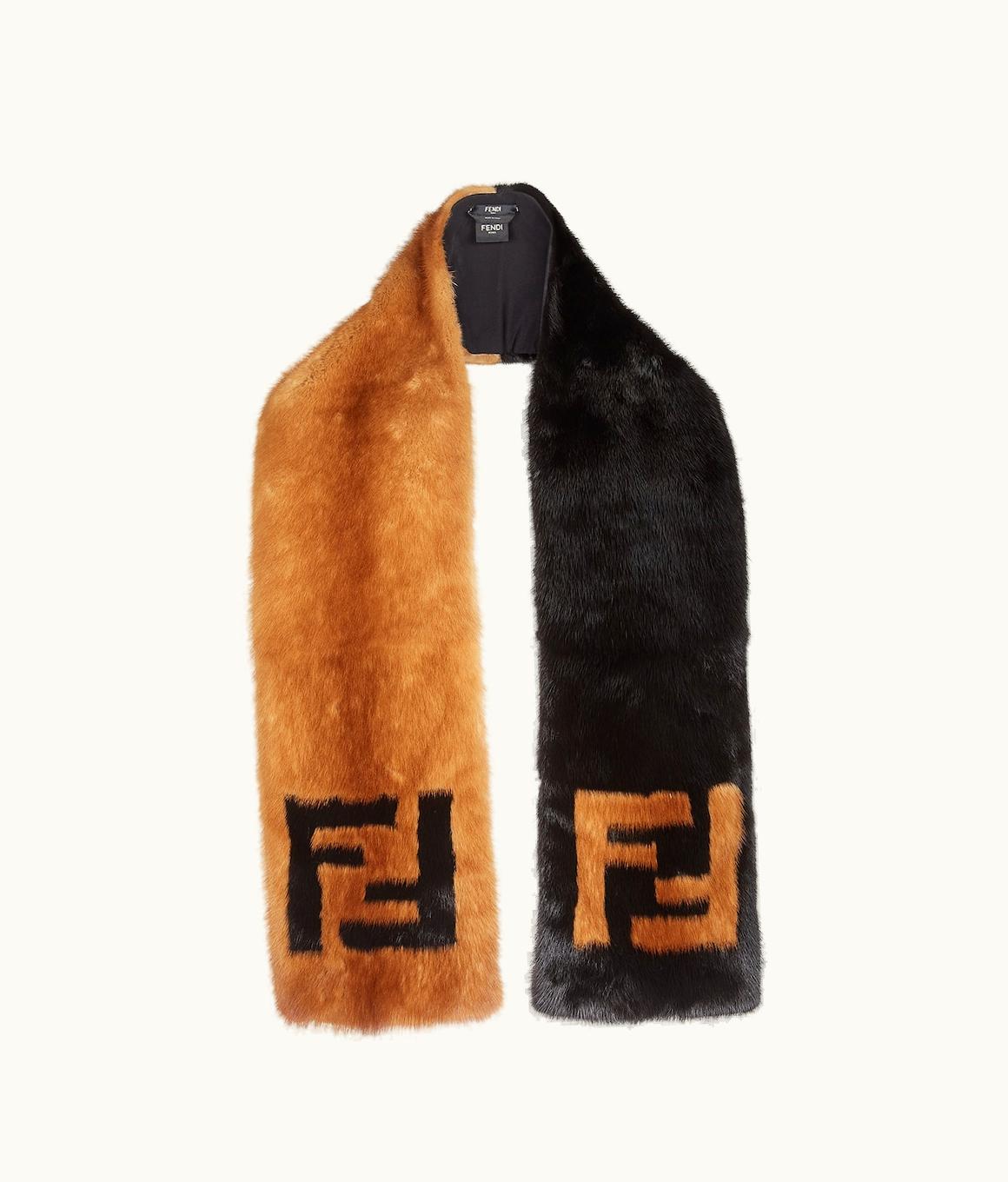 Fendi Fendi Scarf - Color-block Mink Scarf