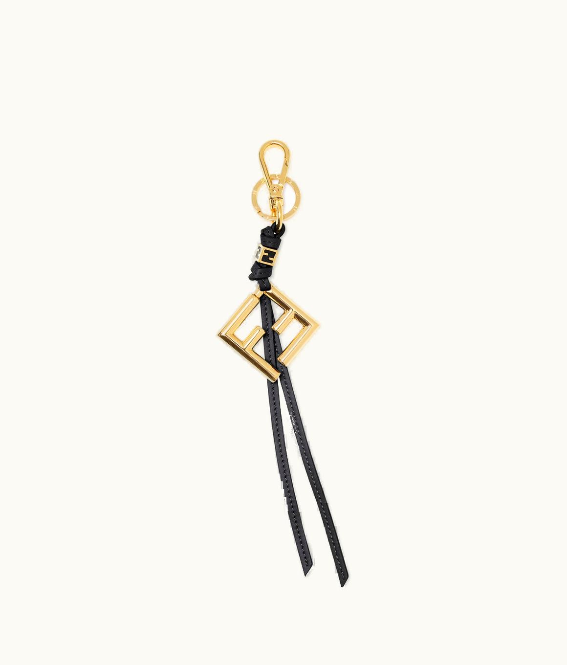 Fendi Fendi FF Diamonds Charm - Black Leather Charm
