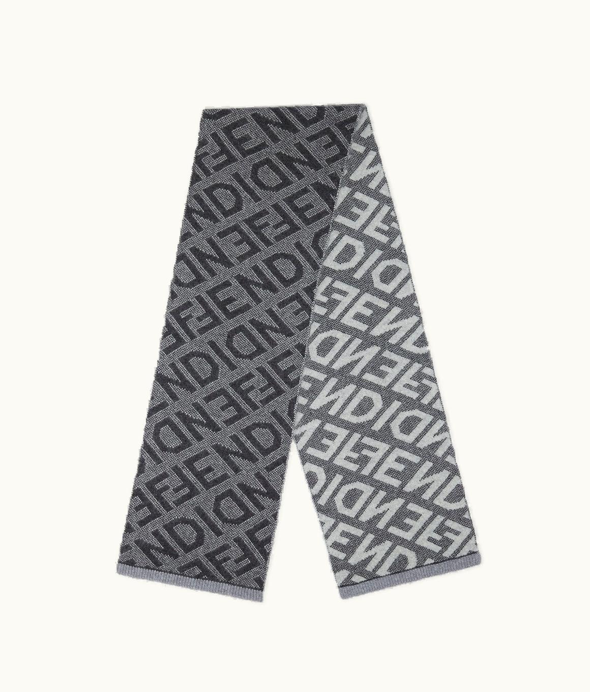 Fendi Fendi Scarf - Dark Gray Cashmere And Mohair Scarf