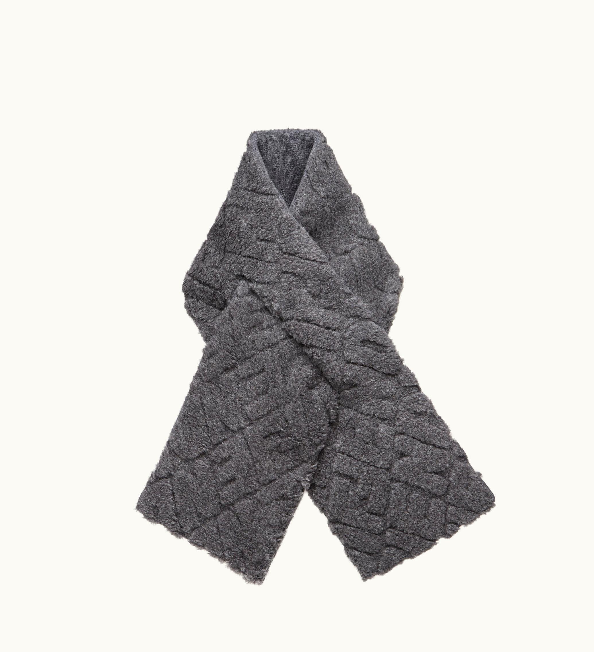 Fendi Fendi Mirror Scarf - Dark Gray Wool Scarf