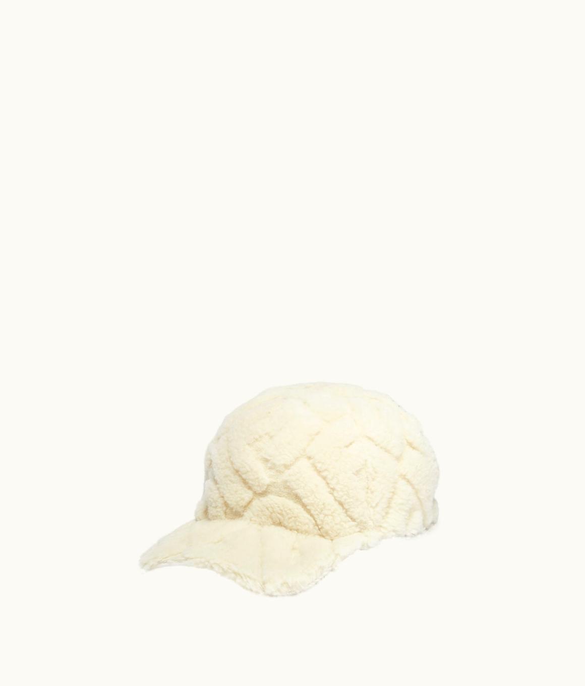Fendi Fendi Hat - Ivory Wool Baseball Cap