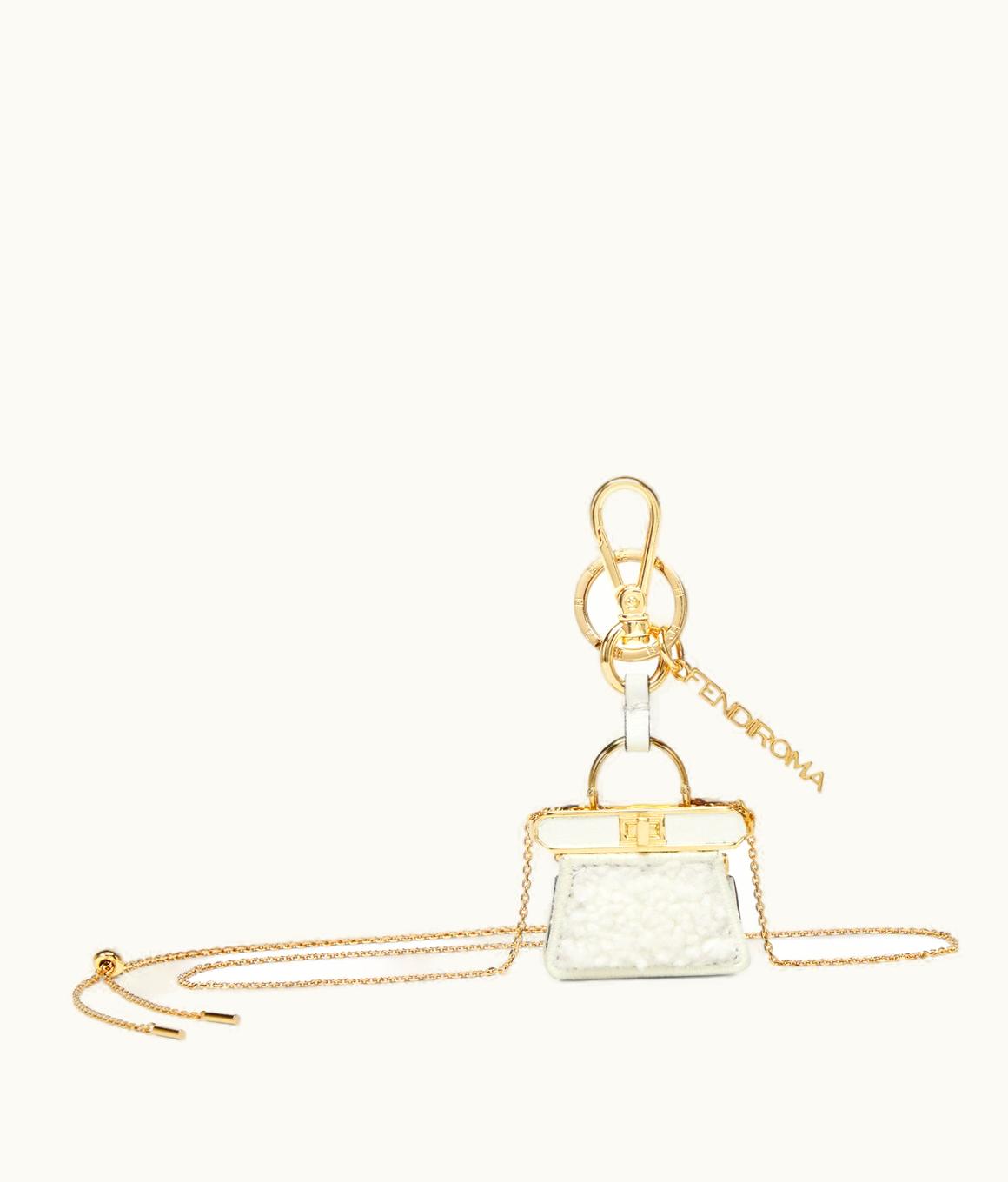 Fendi Fendi Peekaboo Key Case - White Sheepskin Key Case