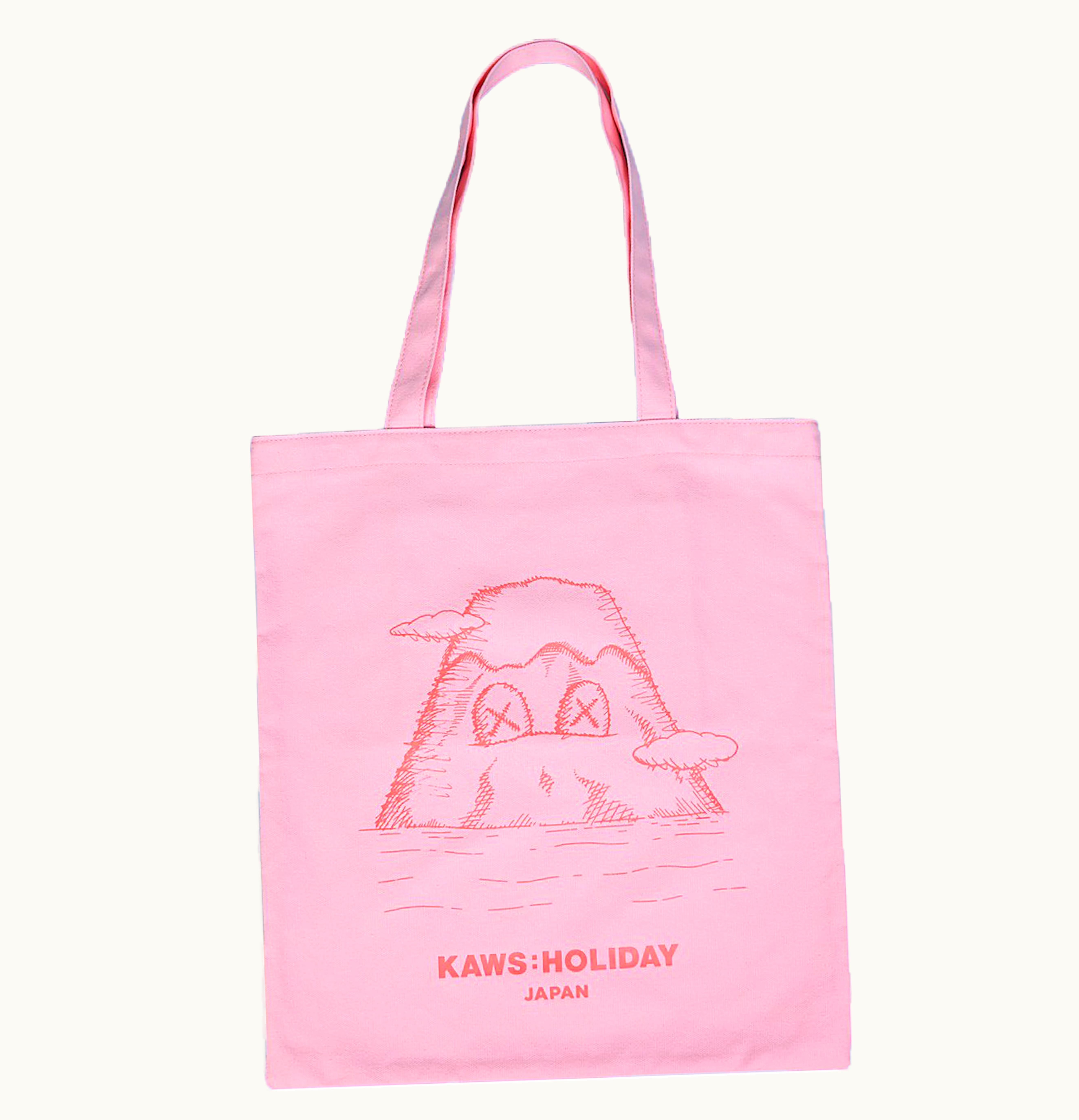 KAWS KAWS HOLIDAY JAPAN Tote Bag Pink