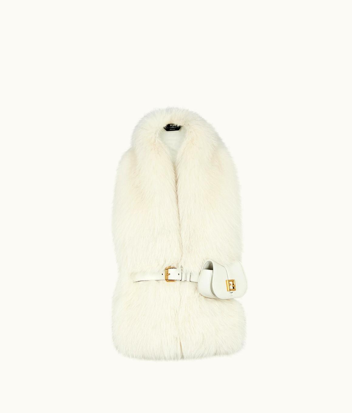 Fendi Fendi Maxi Stole - White Fox Fur Stole