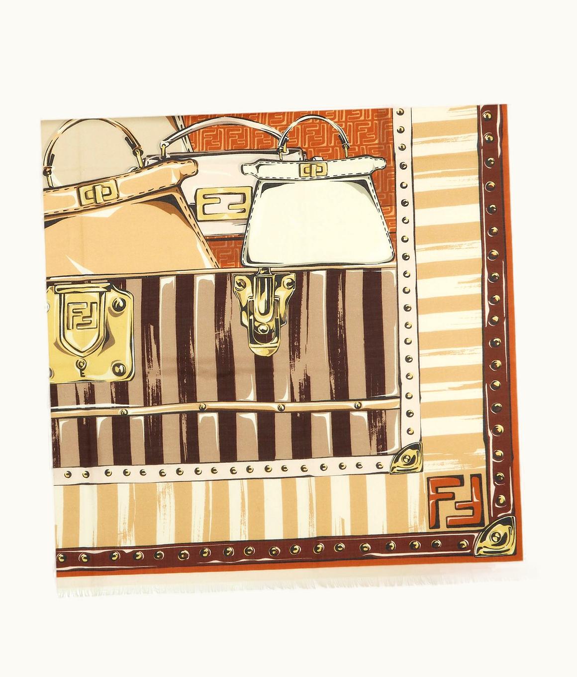 Fendi Fendi Shawl - Beige Silk And Wool Shawl