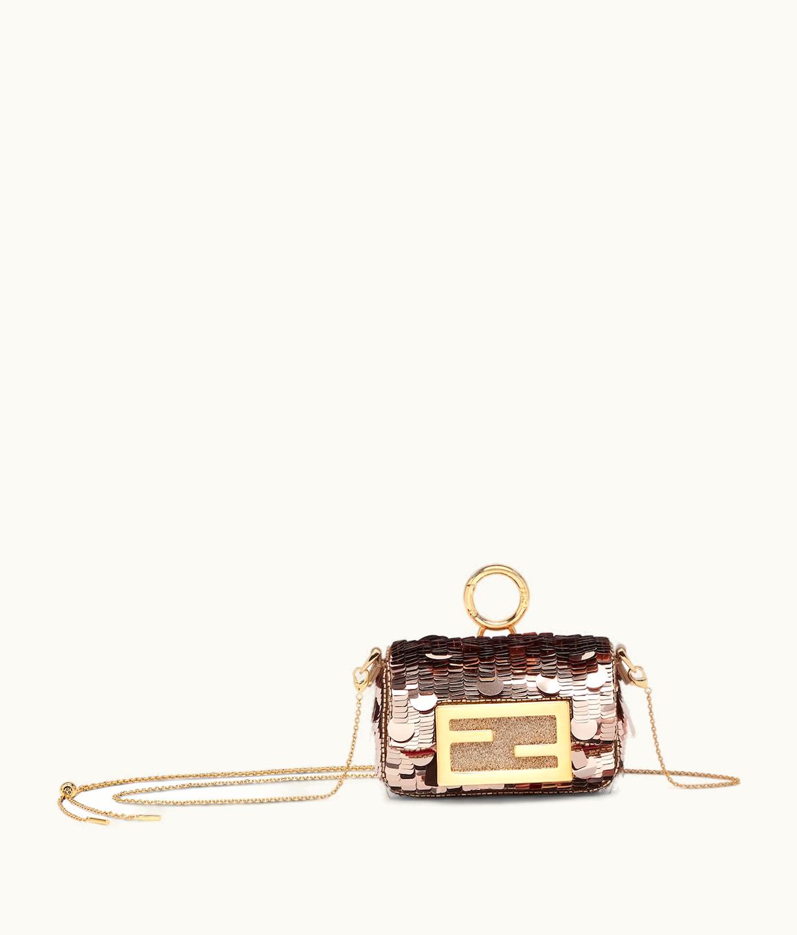 Fendi Fendi Nano Baguette Charm - Charm With Bronze Sequins