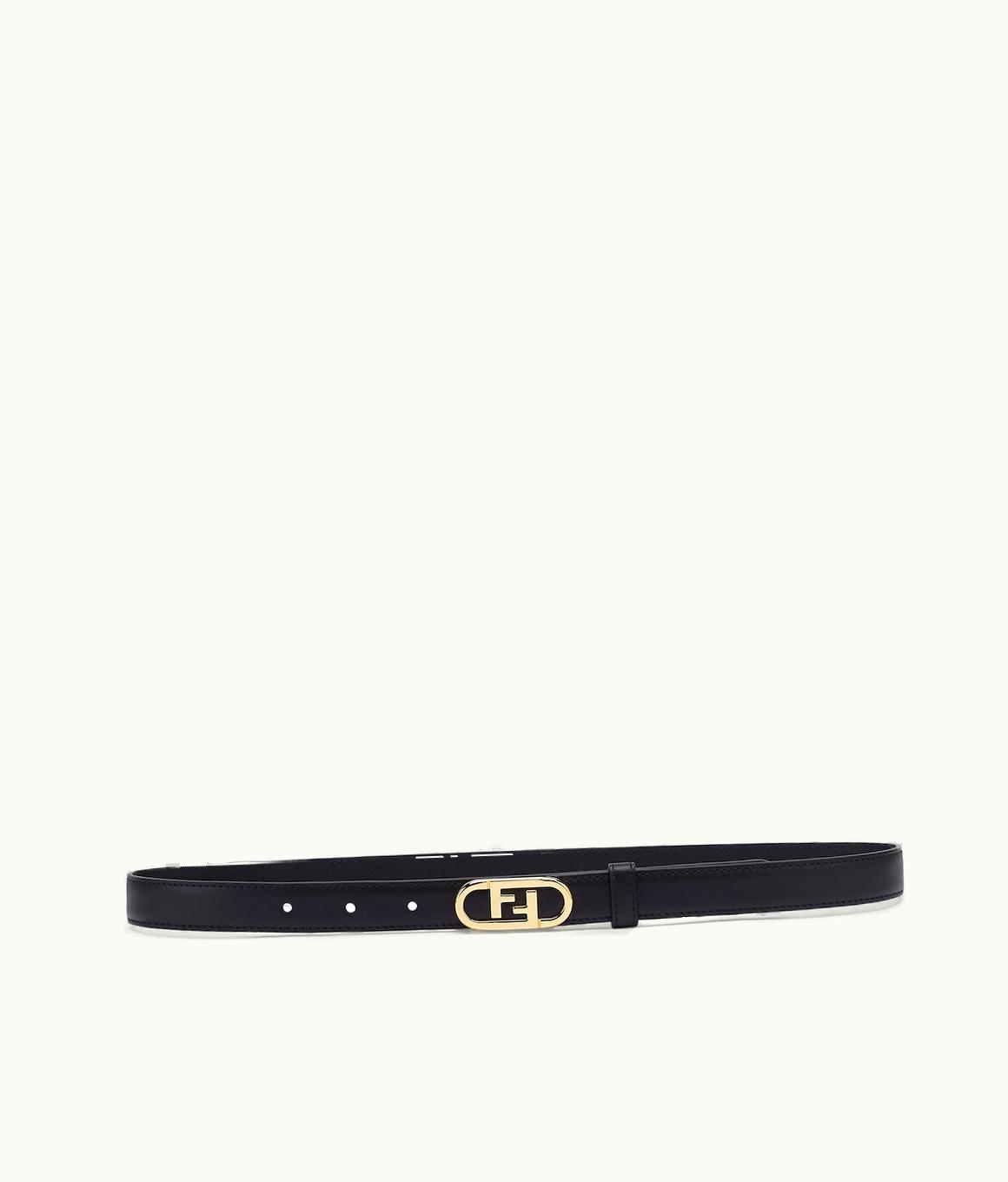 Fendi Fendi O’lock Belt - Black Leather Belt