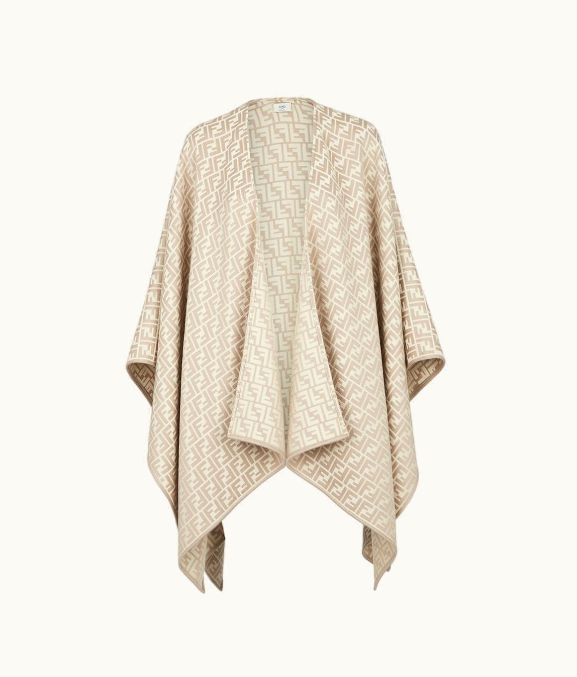 Fendi Fendi Poncho - Grey Wool And Silk Poncho