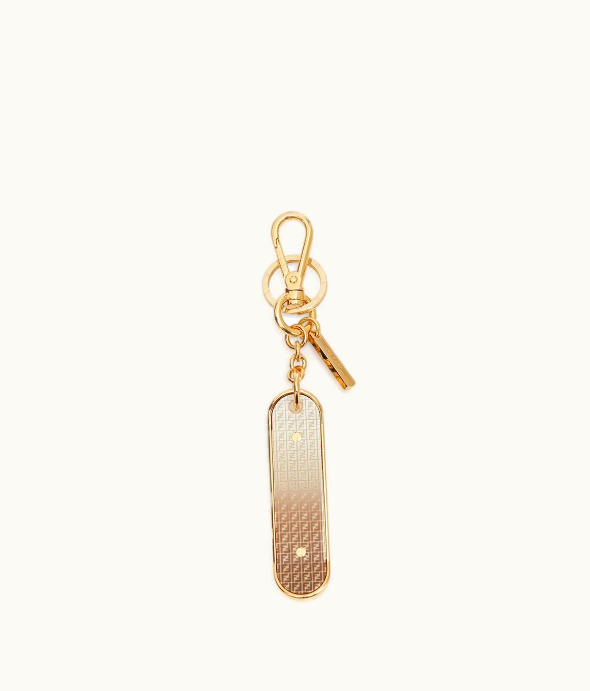 Fendi Fendi Skateboard Key Ring - Golden Metal Key Ring