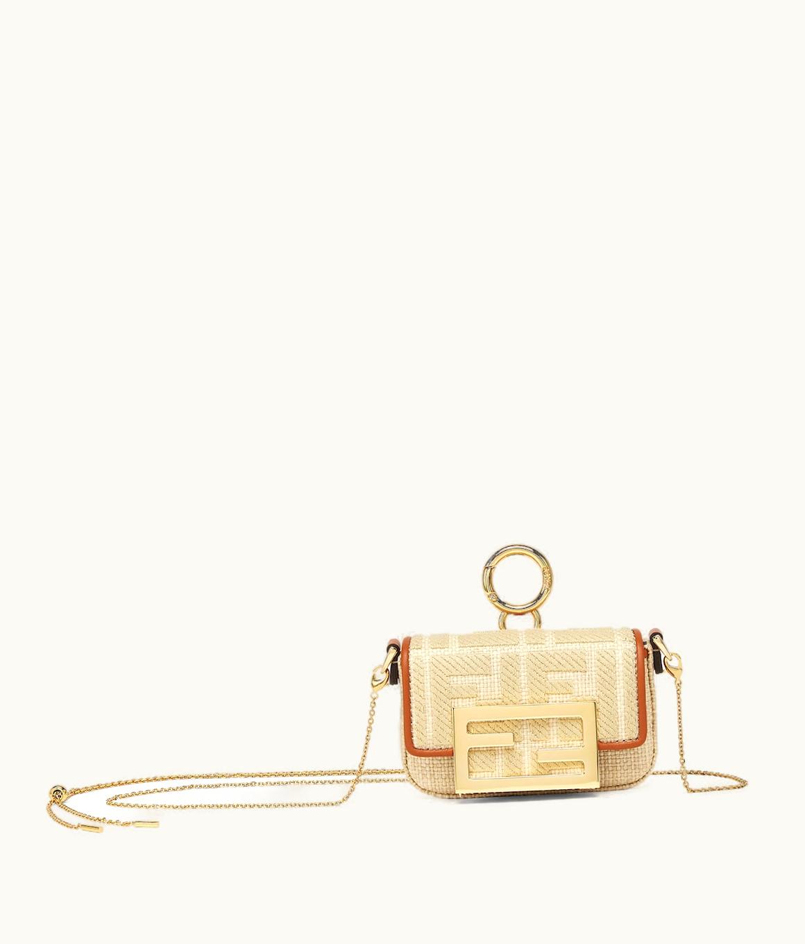Fendi Fendi Nano Baguette Charm - Natural Raffia Charm
