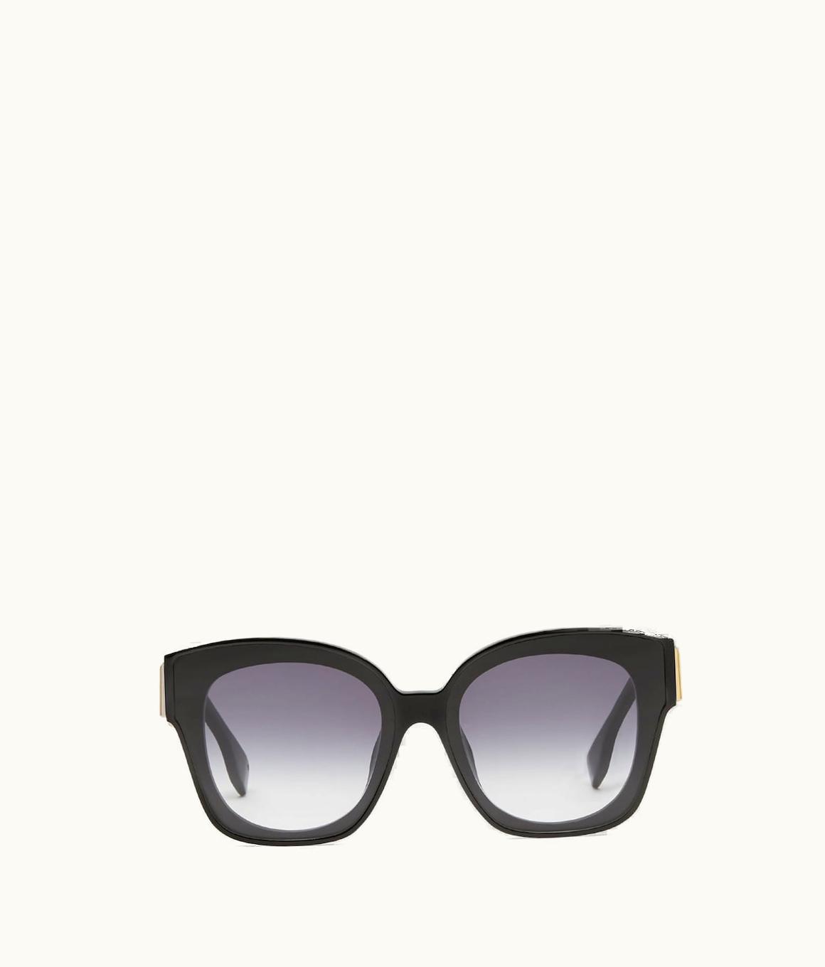Fendi Fendi First Square Black Acetate Sunglasses Blue Gradient