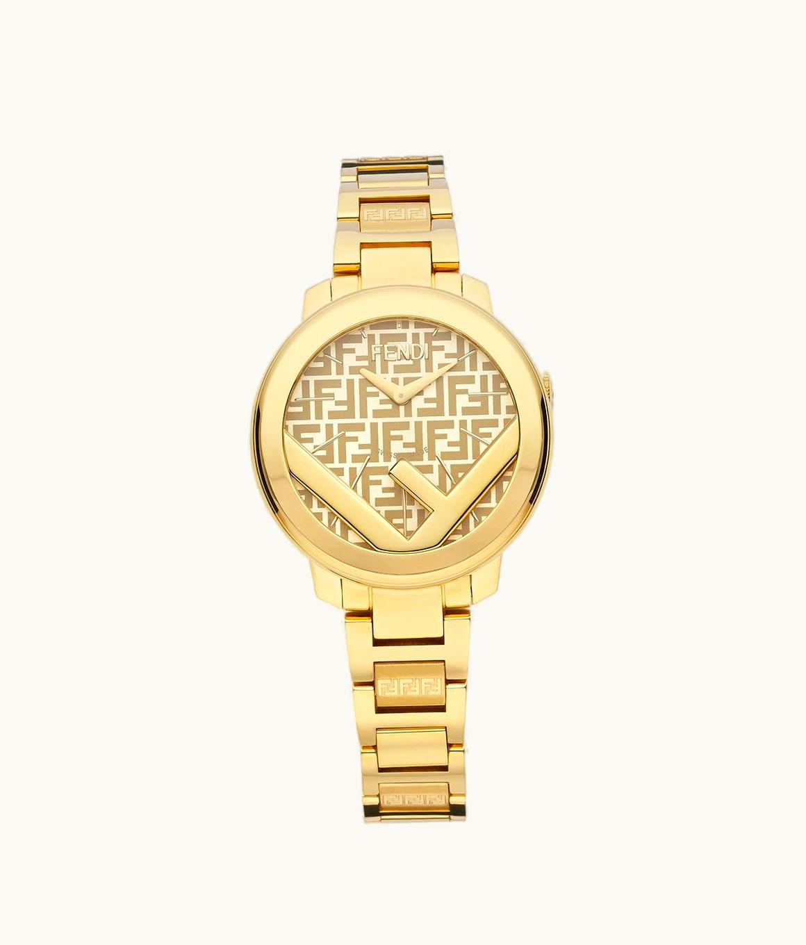 Fendi Fendi F Is Fendi 28 MM Round Watch Gold