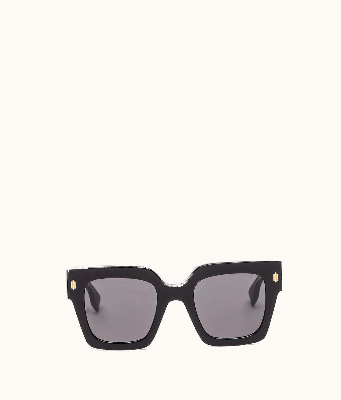 Fendi Fendi Roma - Black Acetate Sunglasses With Low Fitting Bridge