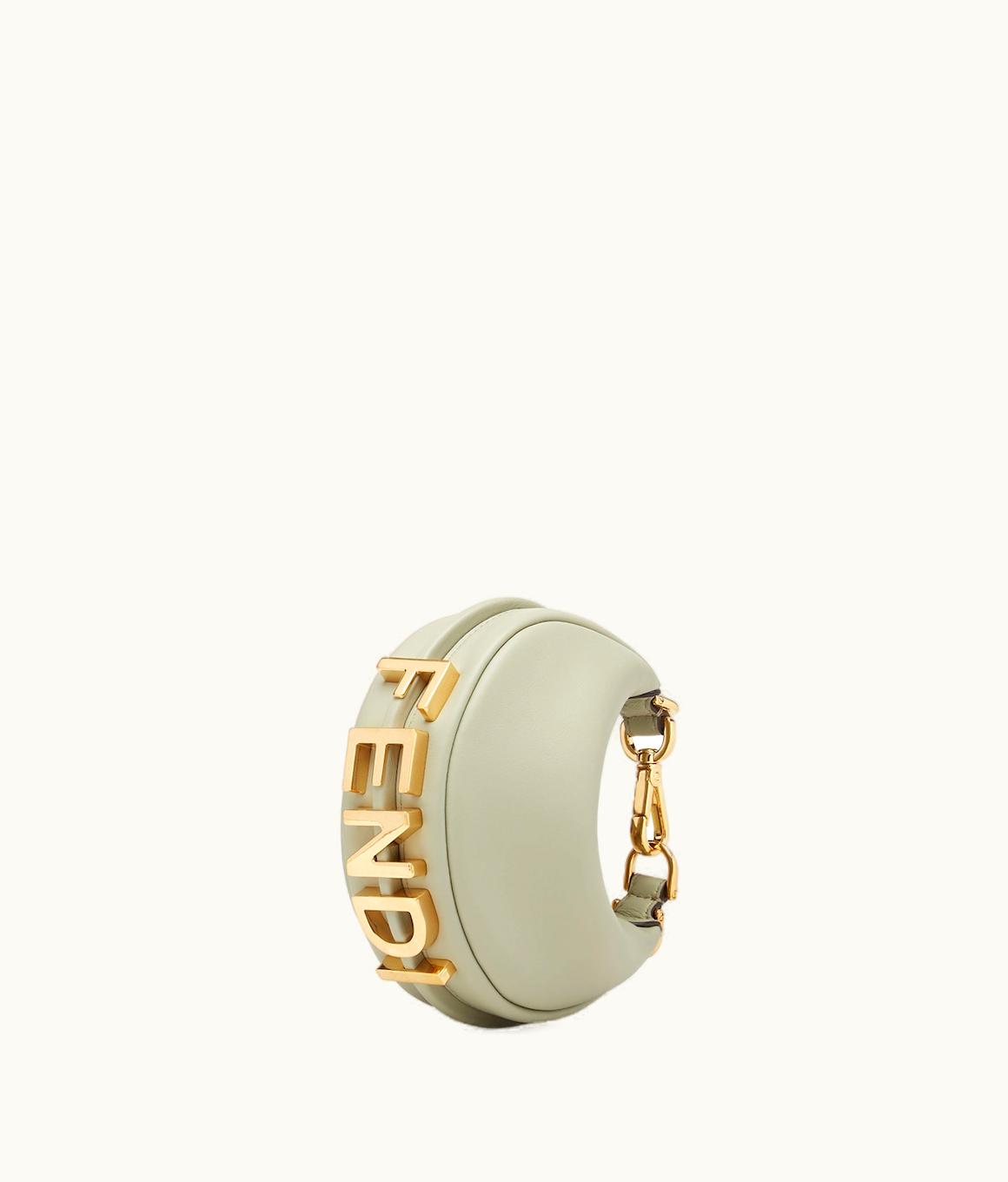 Fendi Nano Fendigraphy - Green Leather Charm