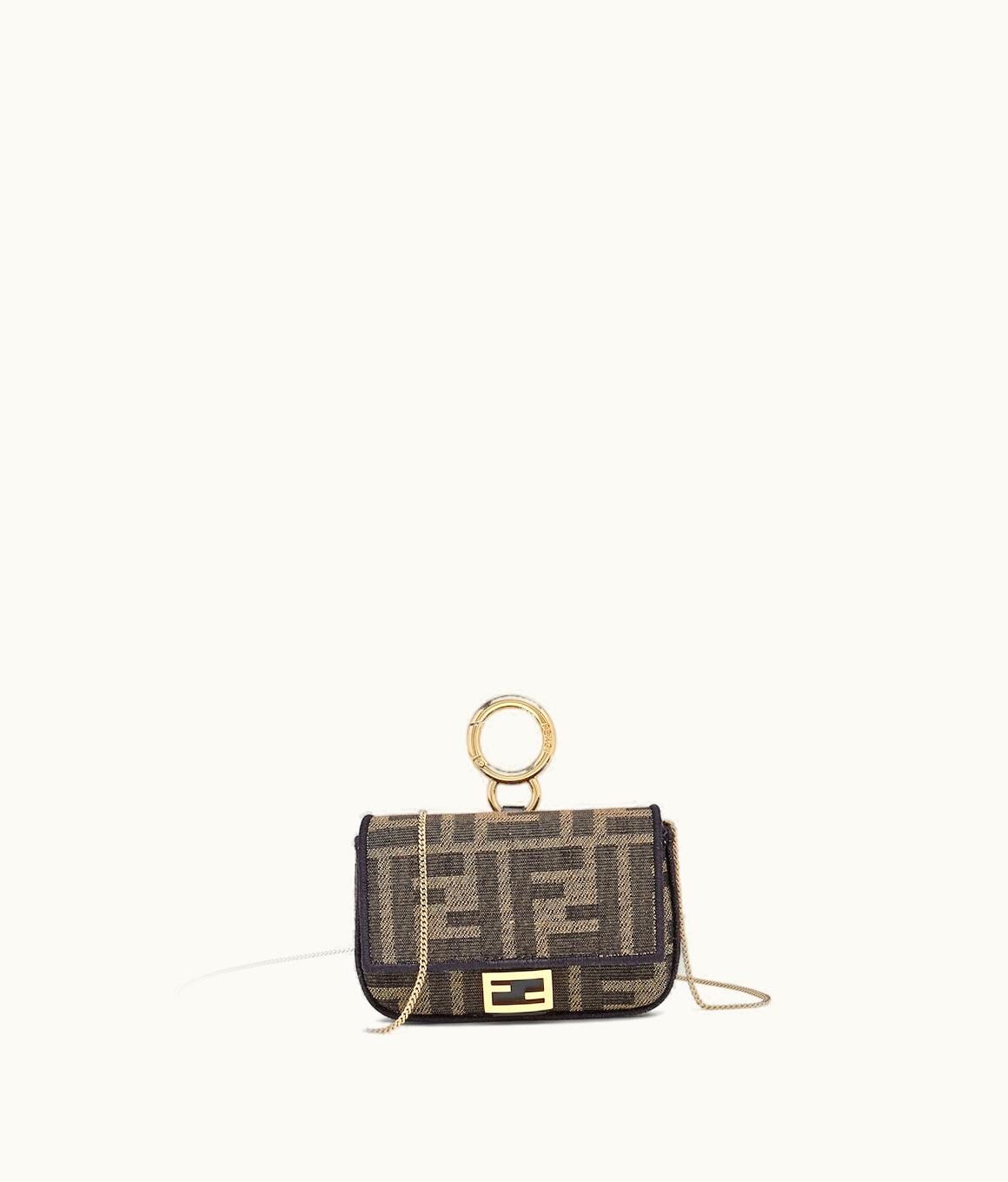 Fendi Fendi Nano Baguette Charm - Brown Fabric Charm
