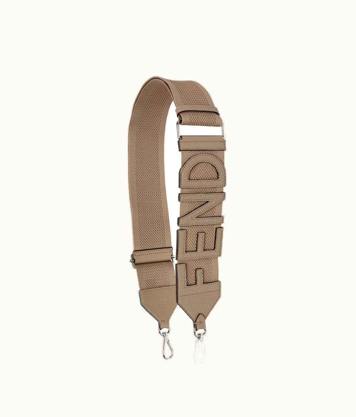 Fendi Fendi Strap You Macramé Ribbon Shoulder Strap Beige