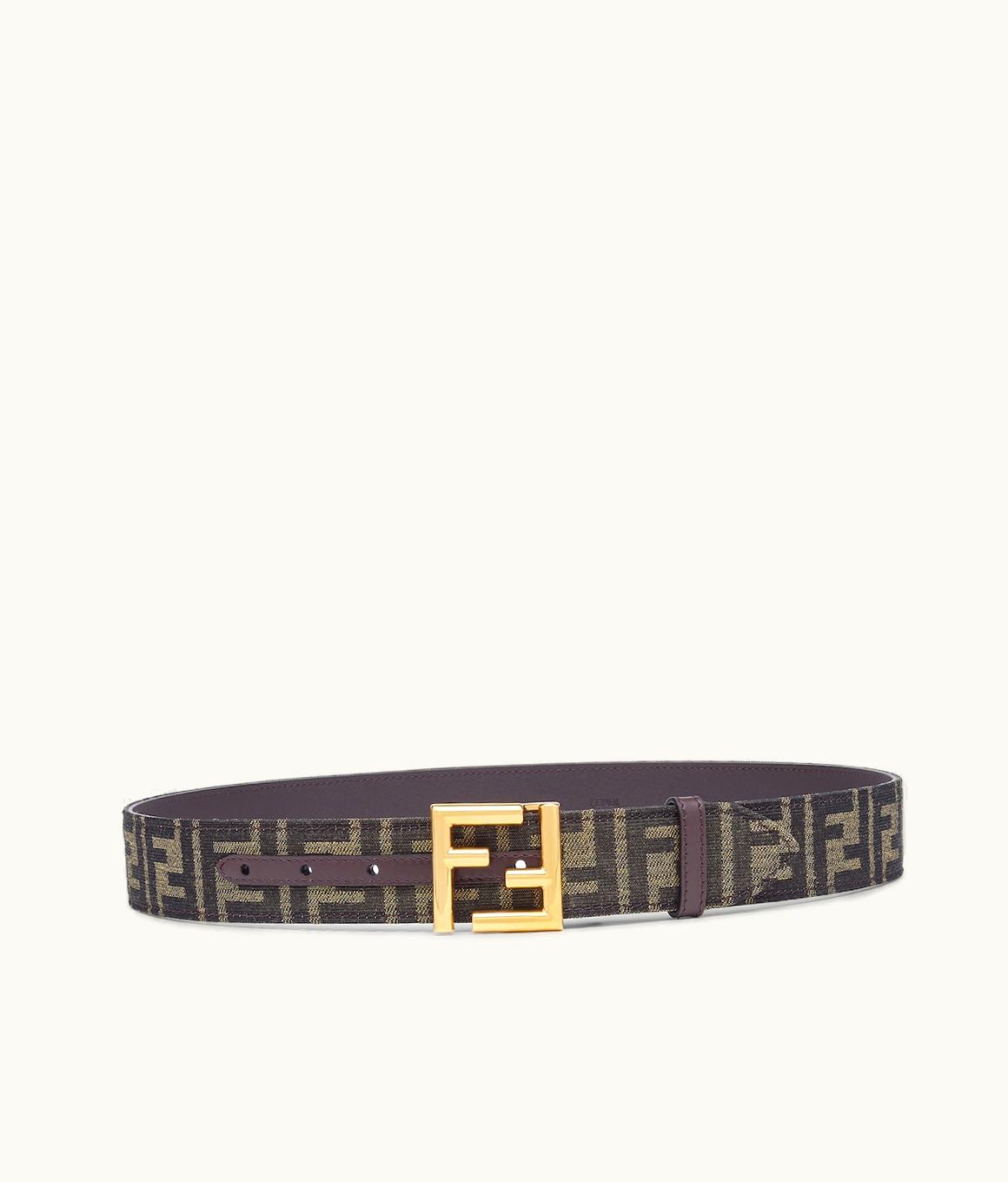 Fendi Fendi FF Belt - Brown Fabric Belt
